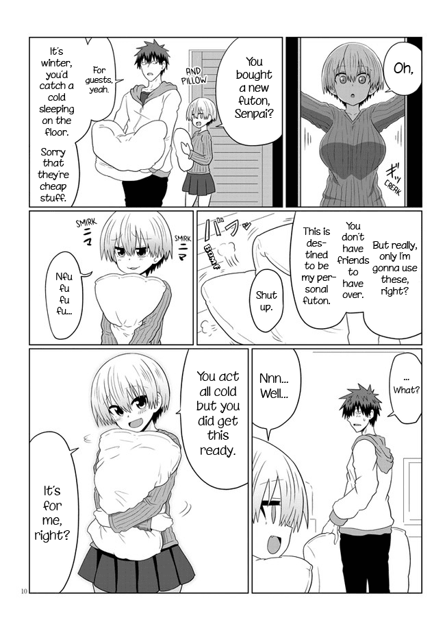 Uzaki-chan wa Asobitai! Chapter 59 page 10 - Chapter 59: Kouhai and the Horror Film