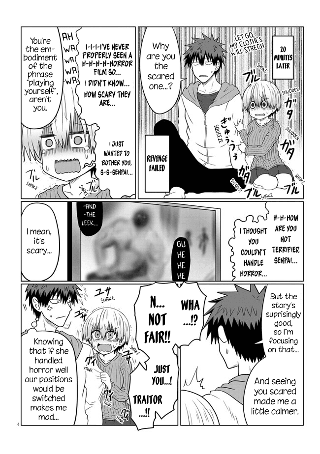 Uzaki-chan wa Asobitai! Chapter 59 page 4 - Chapter 59: Kouhai and the Horror Film