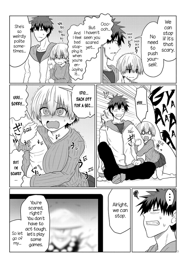 Uzaki-chan wa Asobitai! Chapter 59 page 5 - Chapter 59: Kouhai and the Horror Film