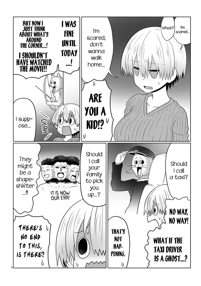 Uzaki-chan wa Asobitai! Chapter 59 page 8 - Chapter 59: Kouhai and the Horror Film