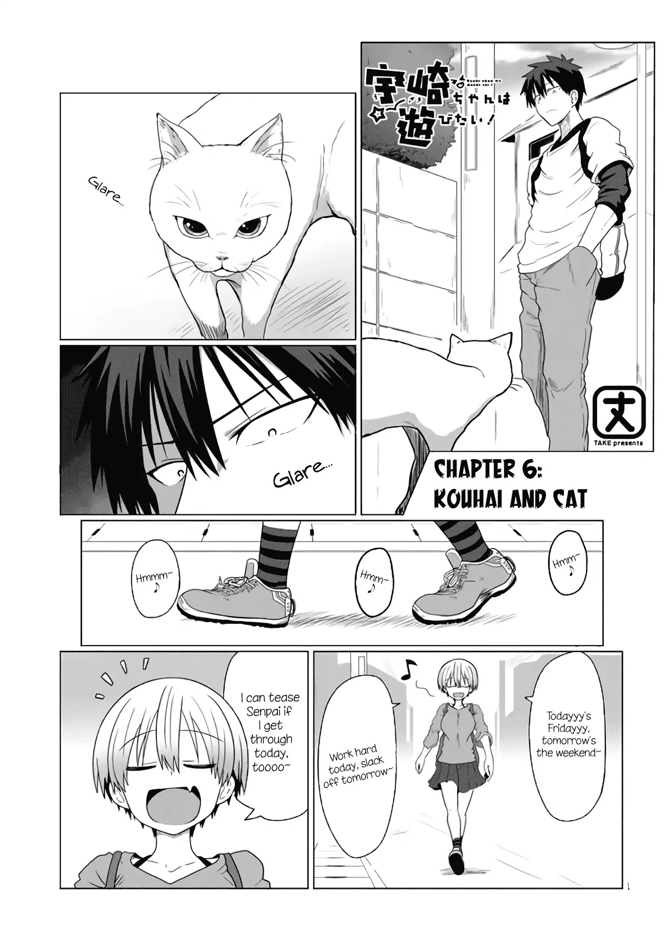 Uzaki-chan wa Asobitai! Chapter 6 page 1 - Chapter 6: Kouhai and Cat
