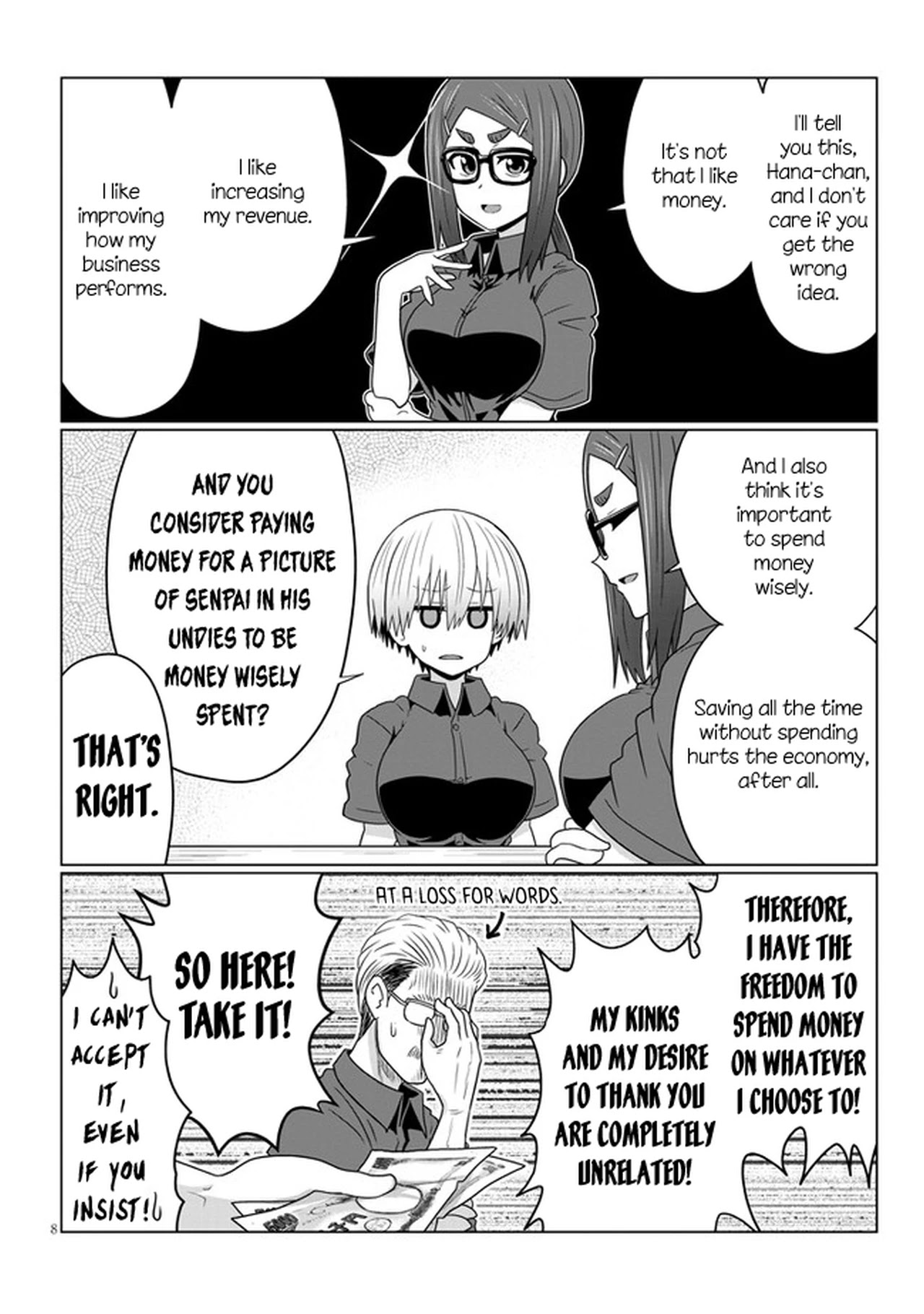 Uzaki-chan wa Asobitai! Chapter 68 page 8 - Chapter 68
