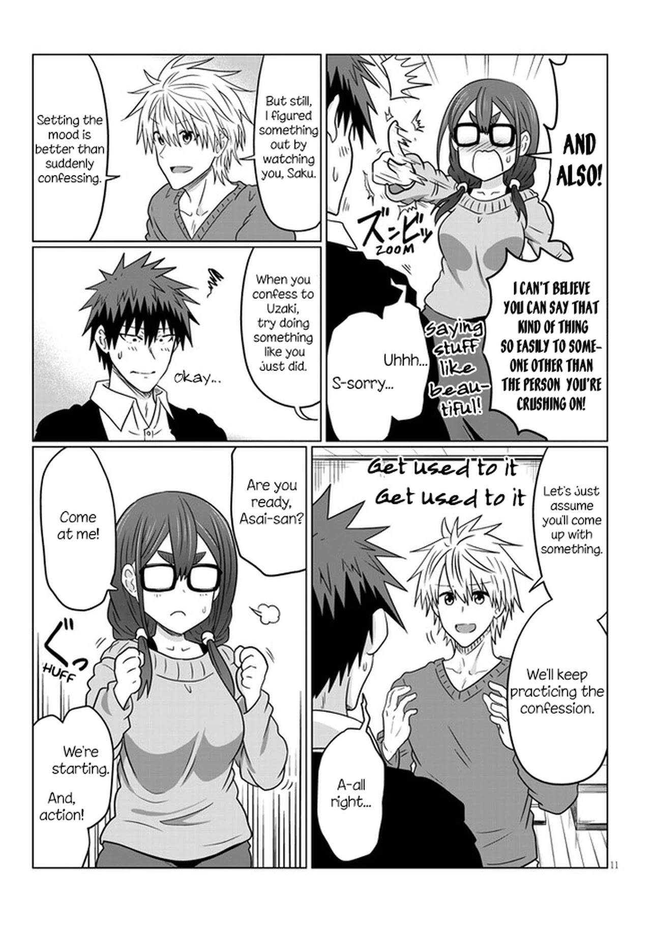 Uzaki-chan wa Asobitai! Chapter 70 page 11 - Chapter 70: Kouhai and Confession
