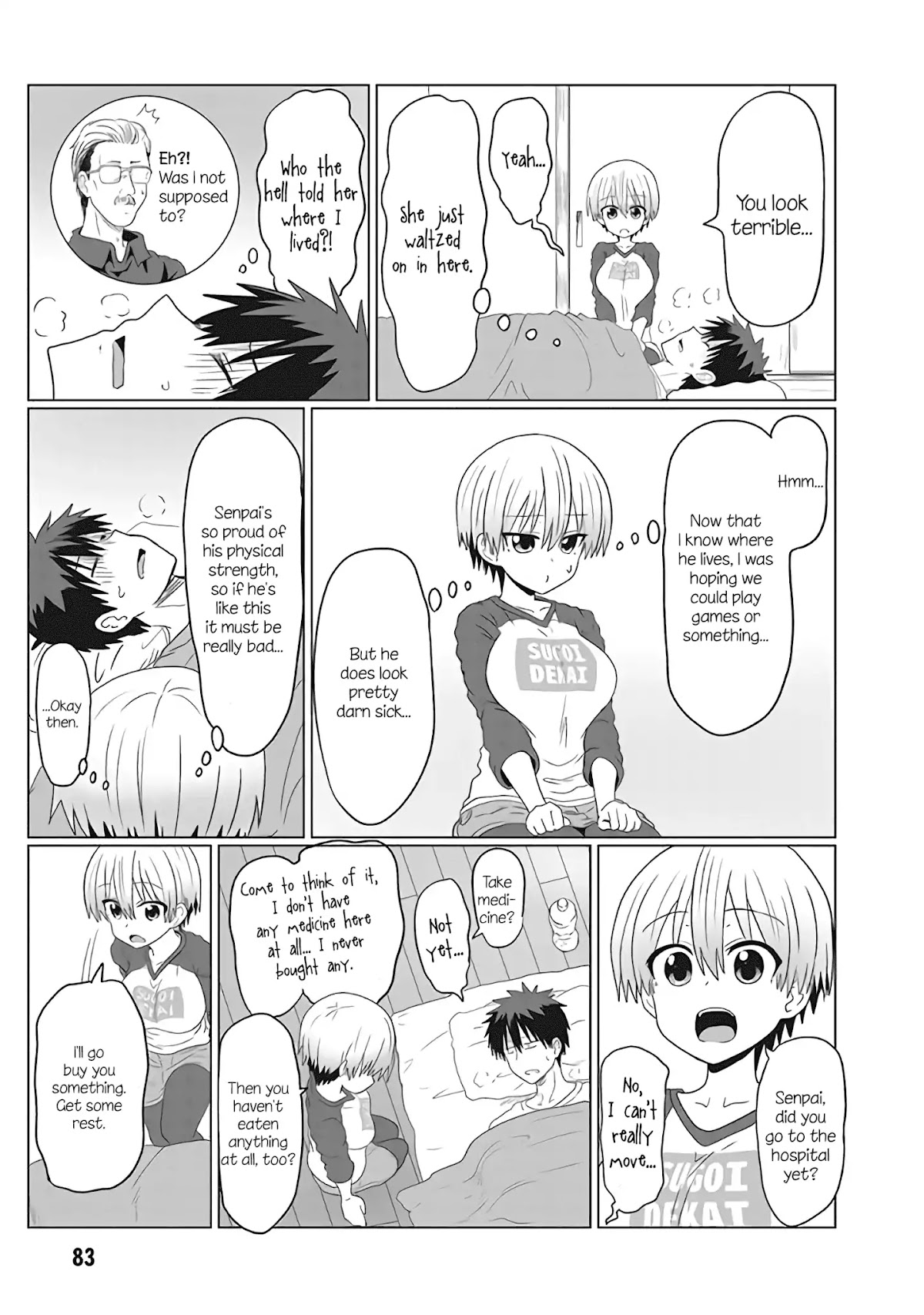 Uzaki-chan wa Asobitai! Chapter 8 page 3 - Chapter 8: Kouhai and the Common Cold