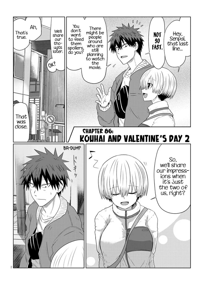 Uzaki-chan wa Asobitai! Chapter 86 page 2 - Chapter 86: Kouhai and Valentine's Day 2