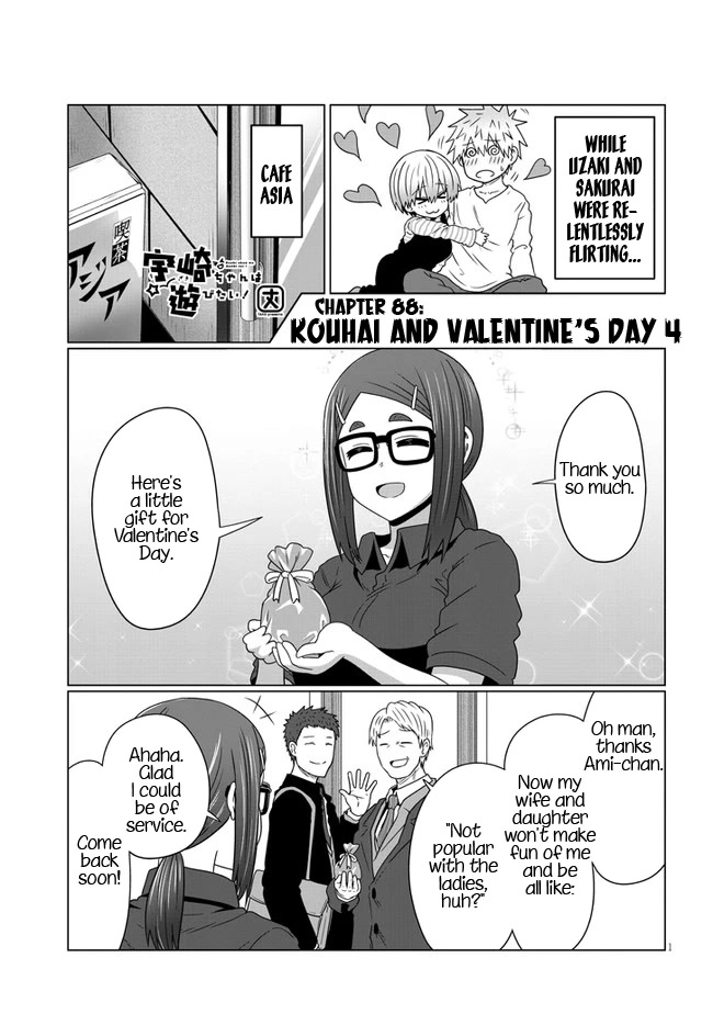 Uzaki-chan wa Asobitai! Chapter 88 page 1 - Chapter 88: Kouhai and Valentine's Day 4
