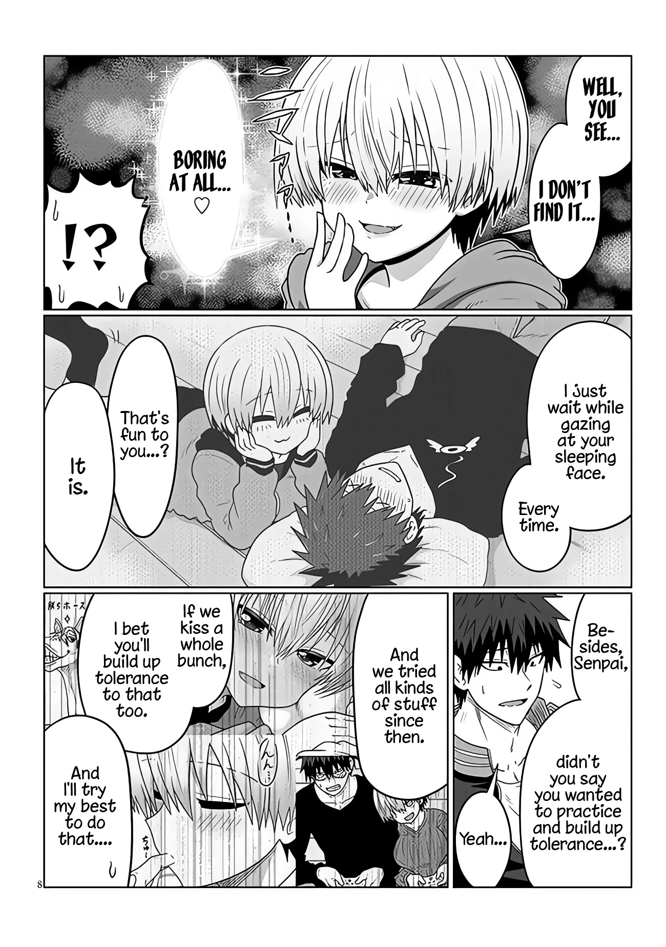 Uzaki-chan wa Asobitai! Chapter 94 page 8 - Chapter 94: Kouhai and Training