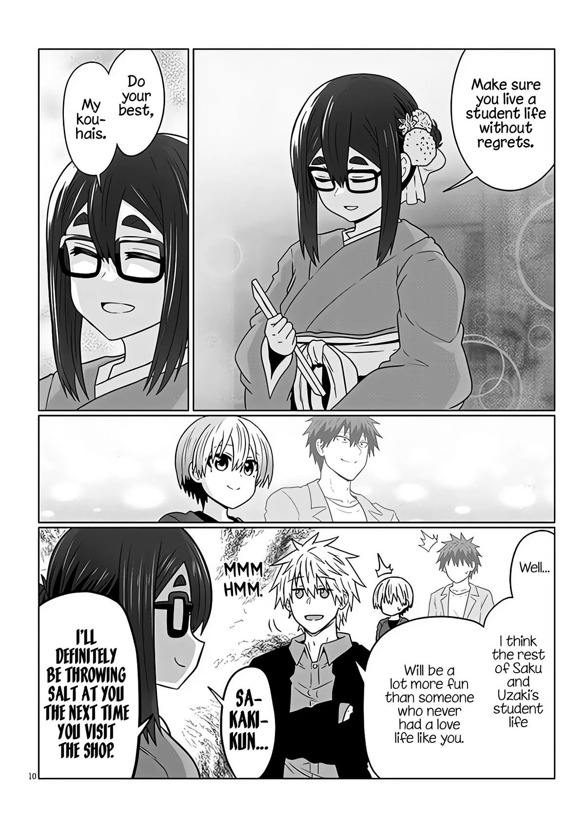 Uzaki-chan wa Asobitai! Chapter 95 page 10 - Chapter 95: Kouhai and Graduation Ceremony