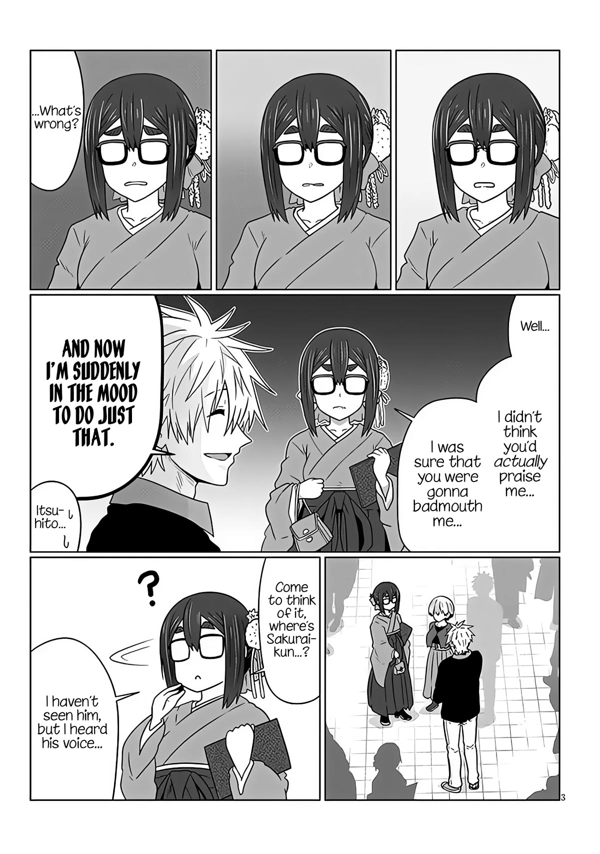 Uzaki-chan wa Asobitai! Chapter 95 page 3 - Chapter 95: Kouhai and Graduation Ceremony