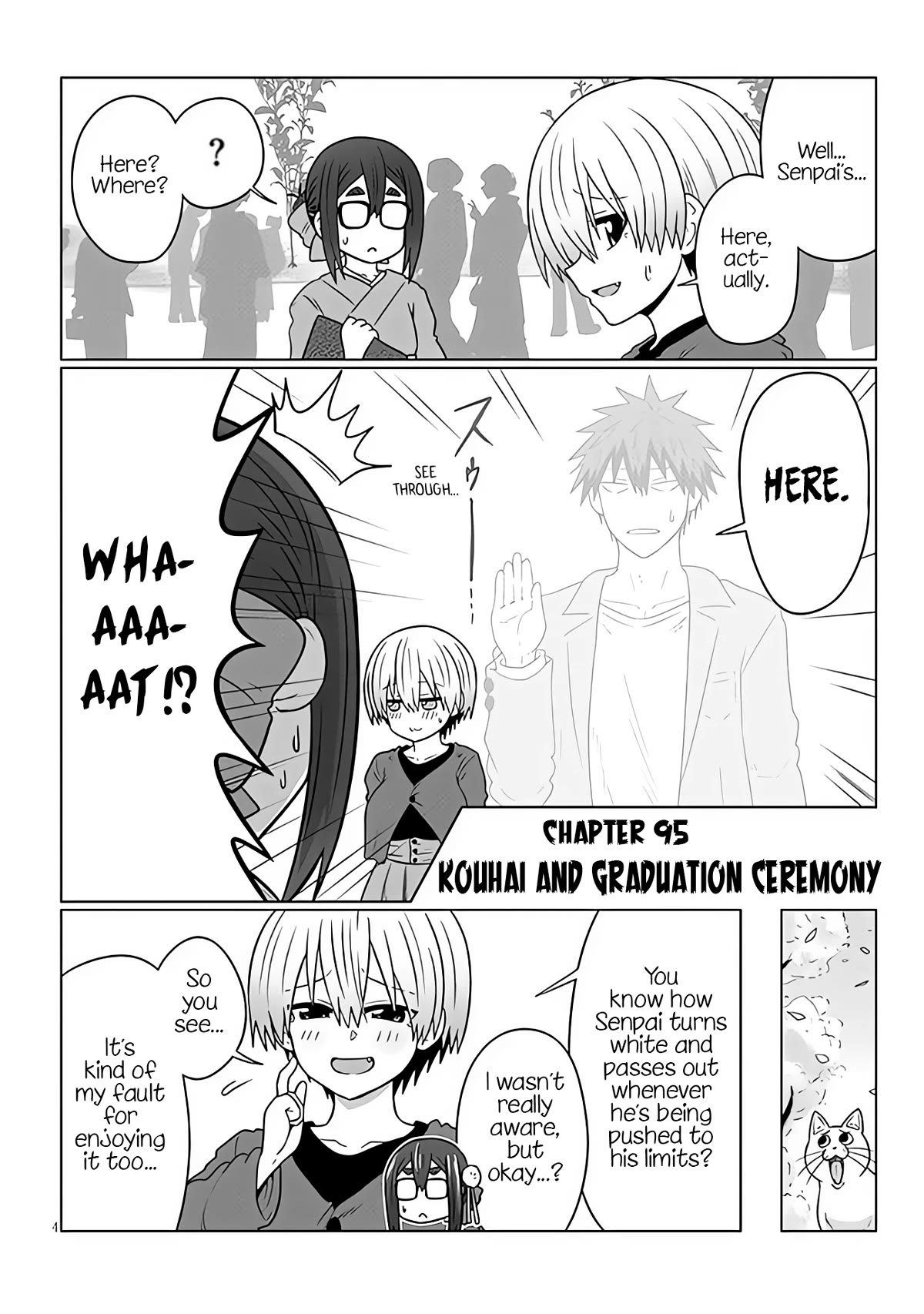 Uzaki-chan wa Asobitai! Chapter 95 page 4 - Chapter 95: Kouhai and Graduation Ceremony
