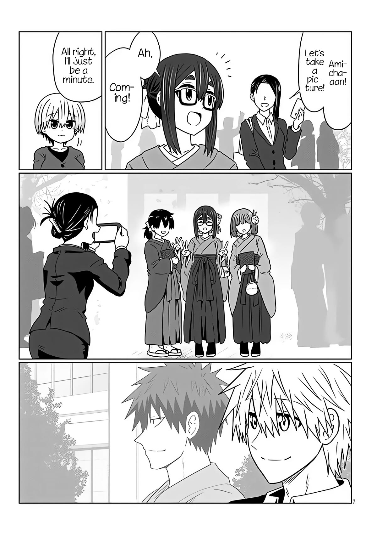 Uzaki-chan wa Asobitai! Chapter 95 page 7 - Chapter 95: Kouhai and Graduation Ceremony