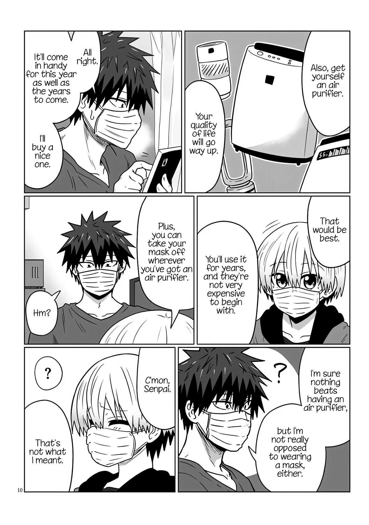 Uzaki-chan wa Asobitai! Chapter 96 page 10 - Chapter 96: Kouhai and Hay Fever