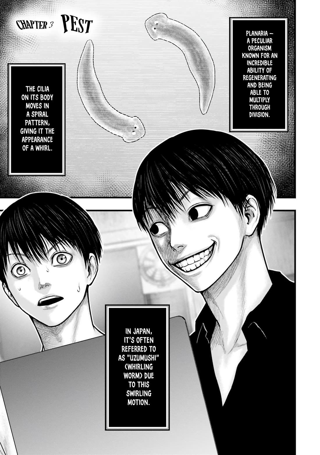 Uzugami Chapter 3 page 1 - Chapter 3: Pest
