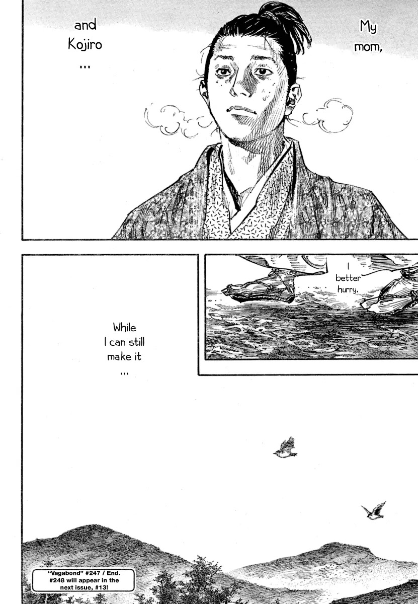 Vagabond manga, chapter 248, page 17 of 18