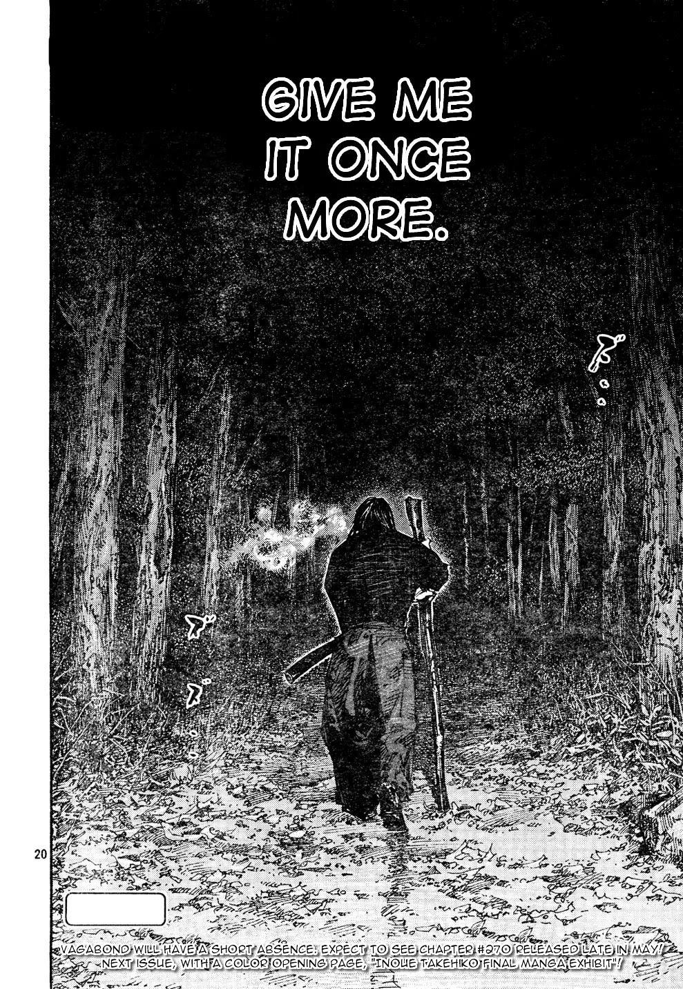 Vagabond manga, chapter 269, page 18 of 19
