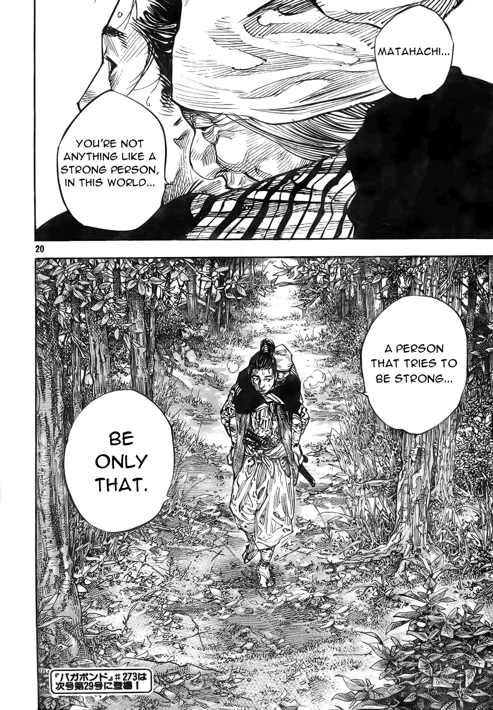 Vagabond manga, chapter 272, page 20 of 21