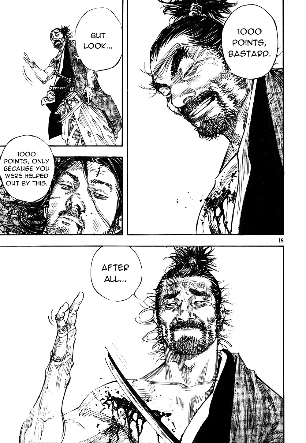 Vagabond manga, chapter 284, page 17 of 19