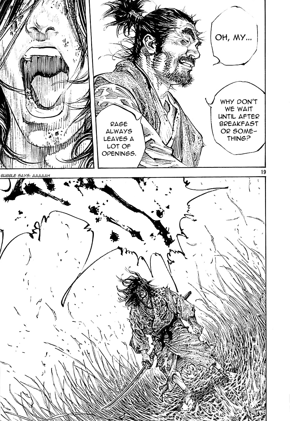 Vagabond manga, chapter 285, page 17 of 19