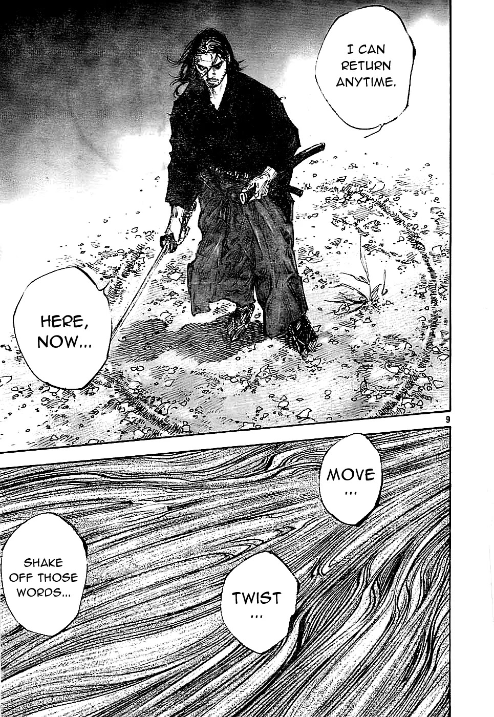 Vagabond manga, chapter 285, page 9 of 19