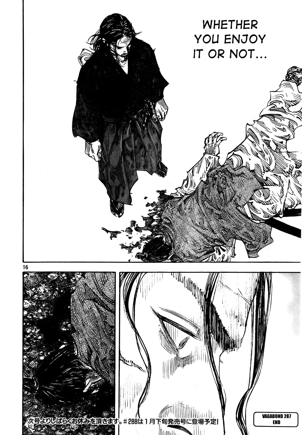 Vagabond manga, chapter 287, page 15 of 16