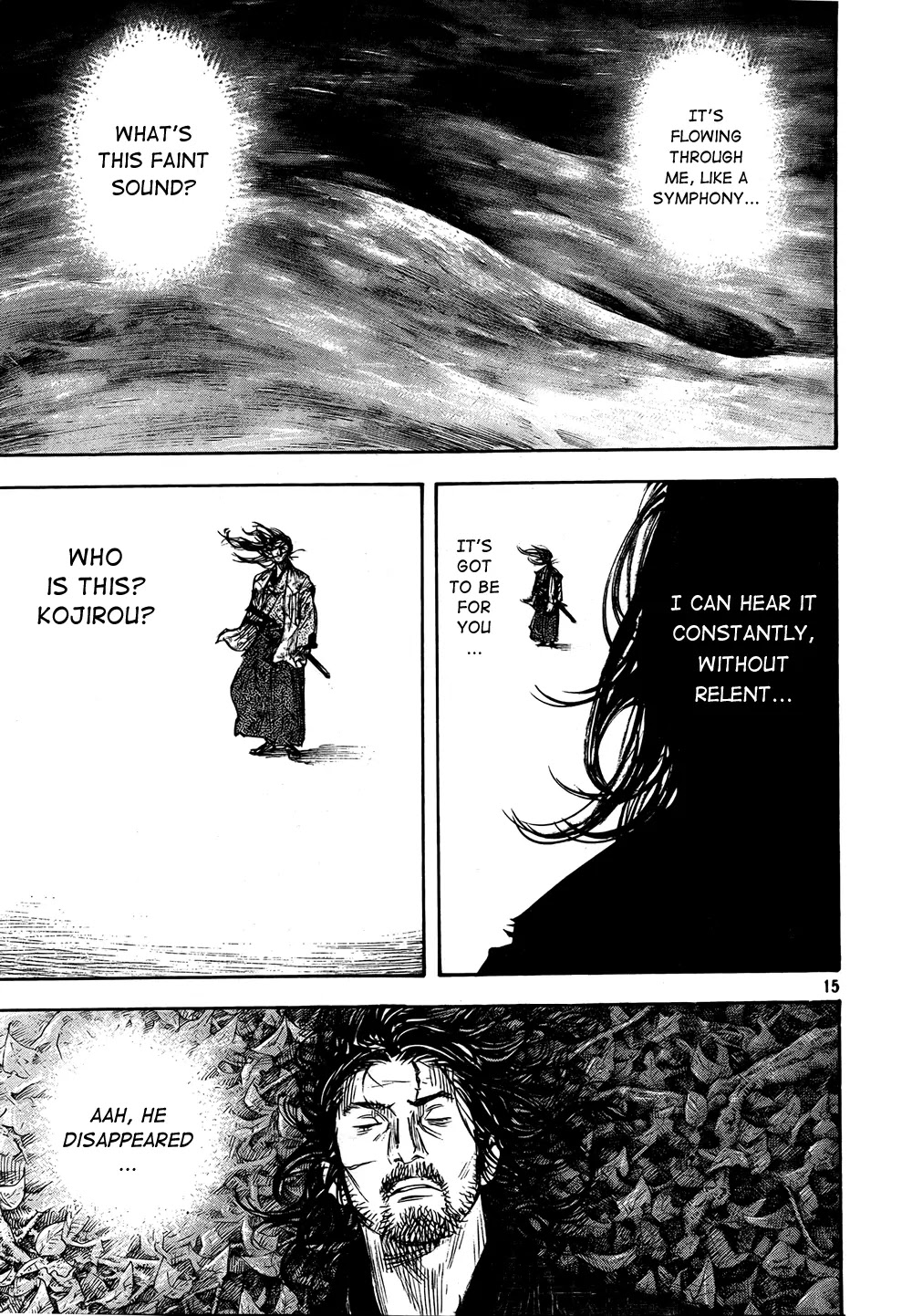 Vagabond manga, chapter 289, page 15 of 21