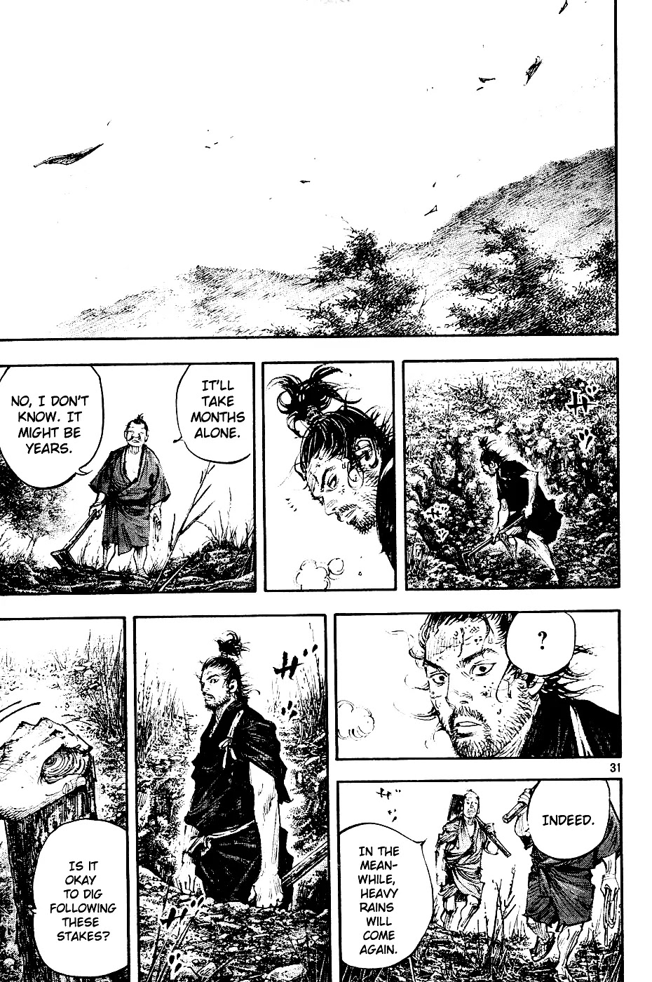 Vagabond manga, chapter 305, page 30 of 35