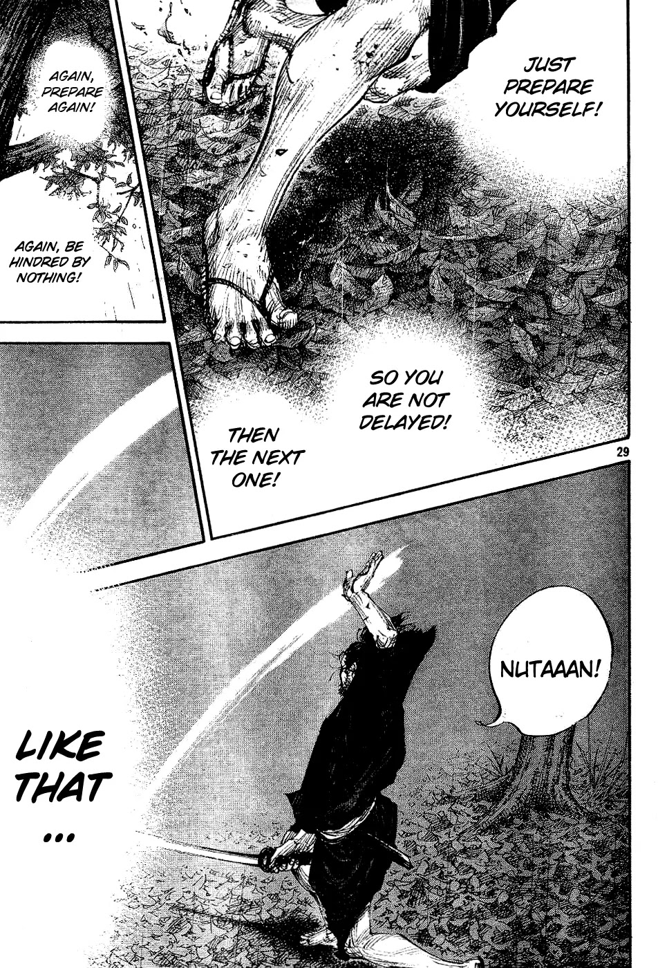 Vagabond manga, chapter 306, page 27 of 33