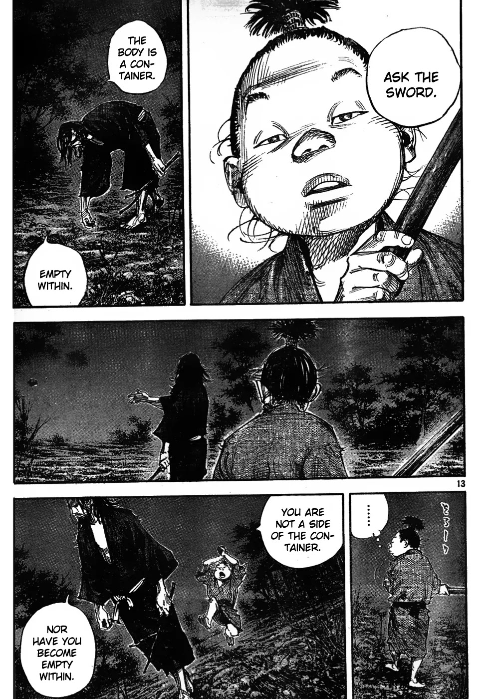 Vagabond manga, chapter 307, page 13 of 36