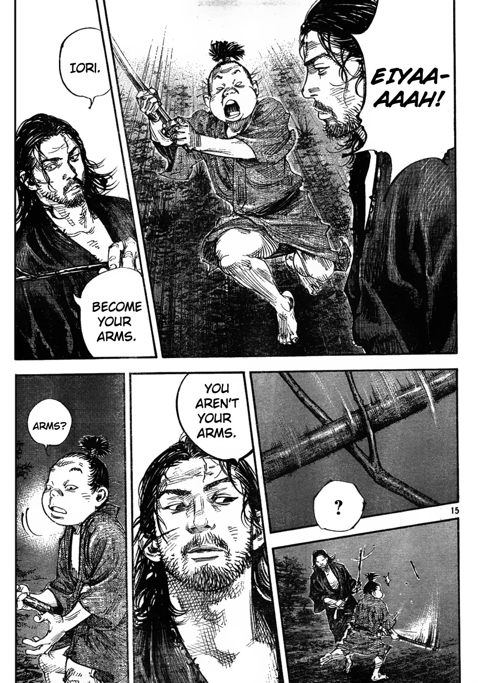 Vagabond manga, chapter 307, page 15 of 36