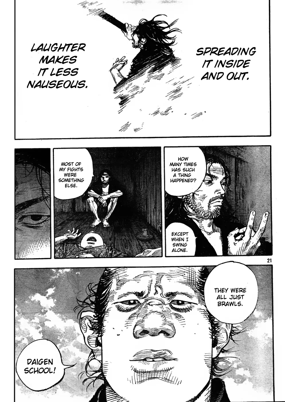 Vagabond manga, chapter 307, page 21 of 36