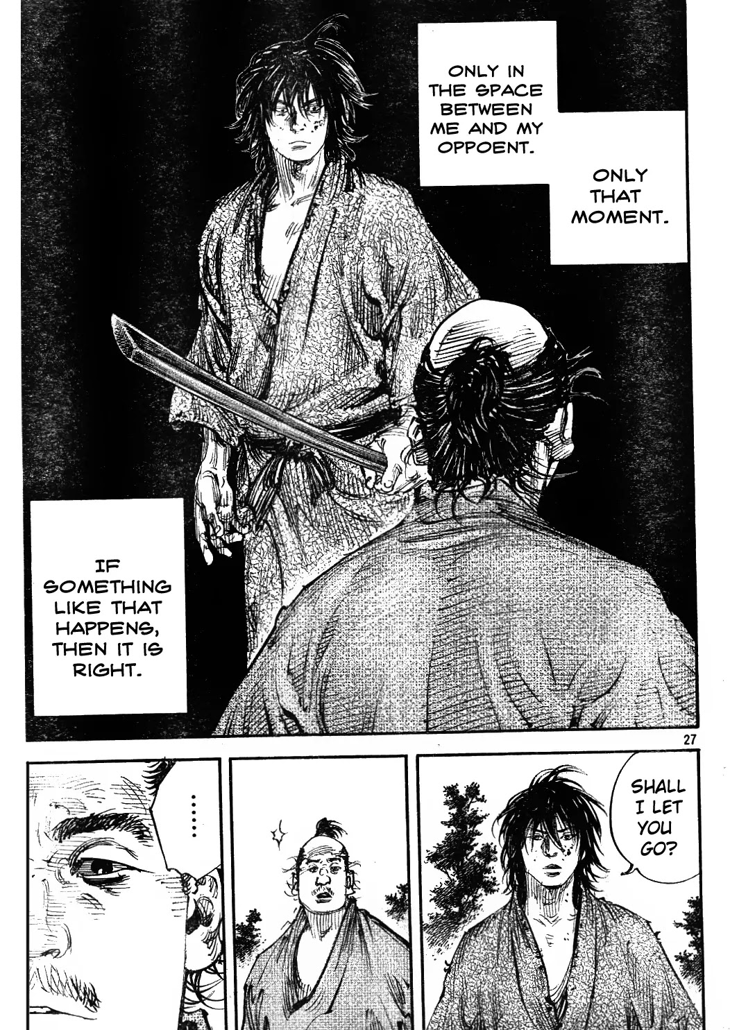 Vagabond manga, chapter 307, page 27 of 36