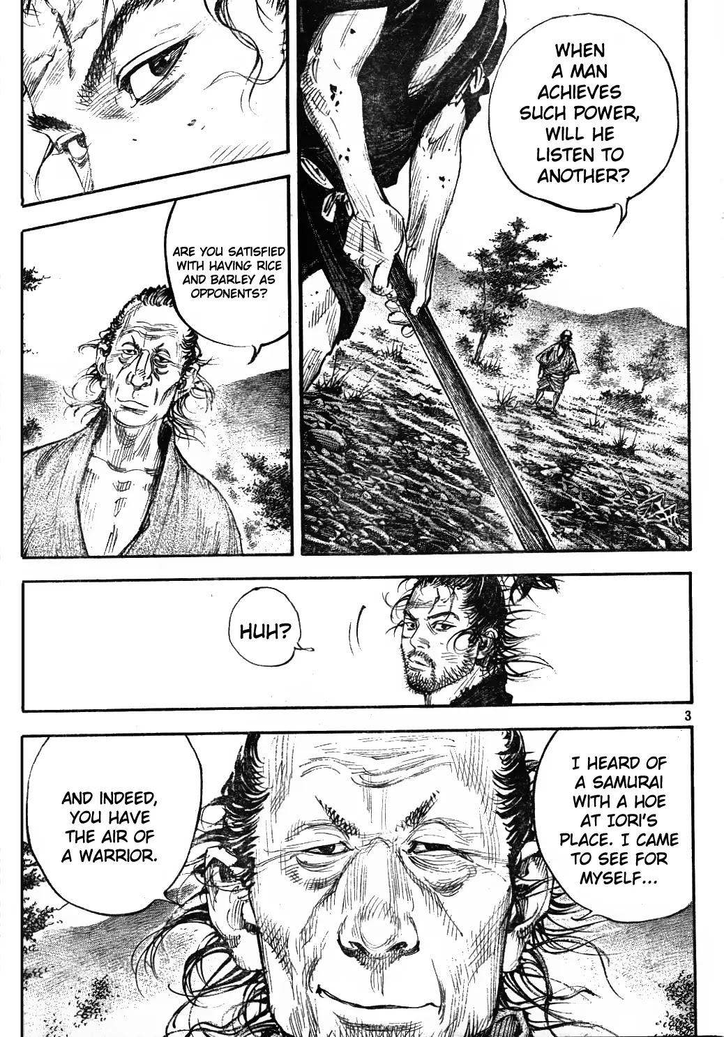 Vagabond manga, chapter 307, page 3 of 36