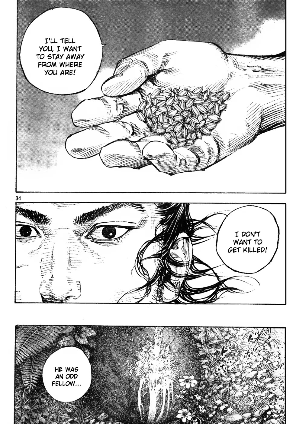 Vagabond manga, chapter 307, page 34 of 36
