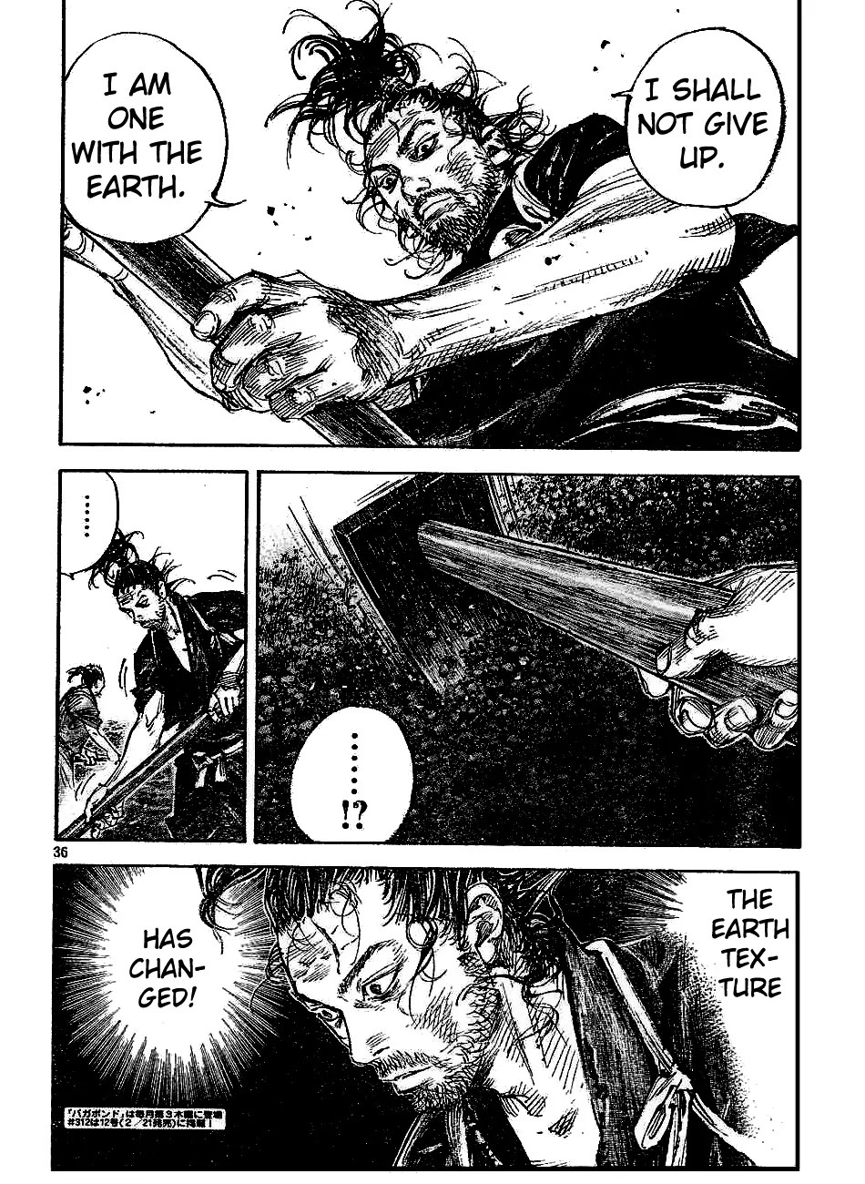 Vagabond manga, chapter 311, page 34 of 34