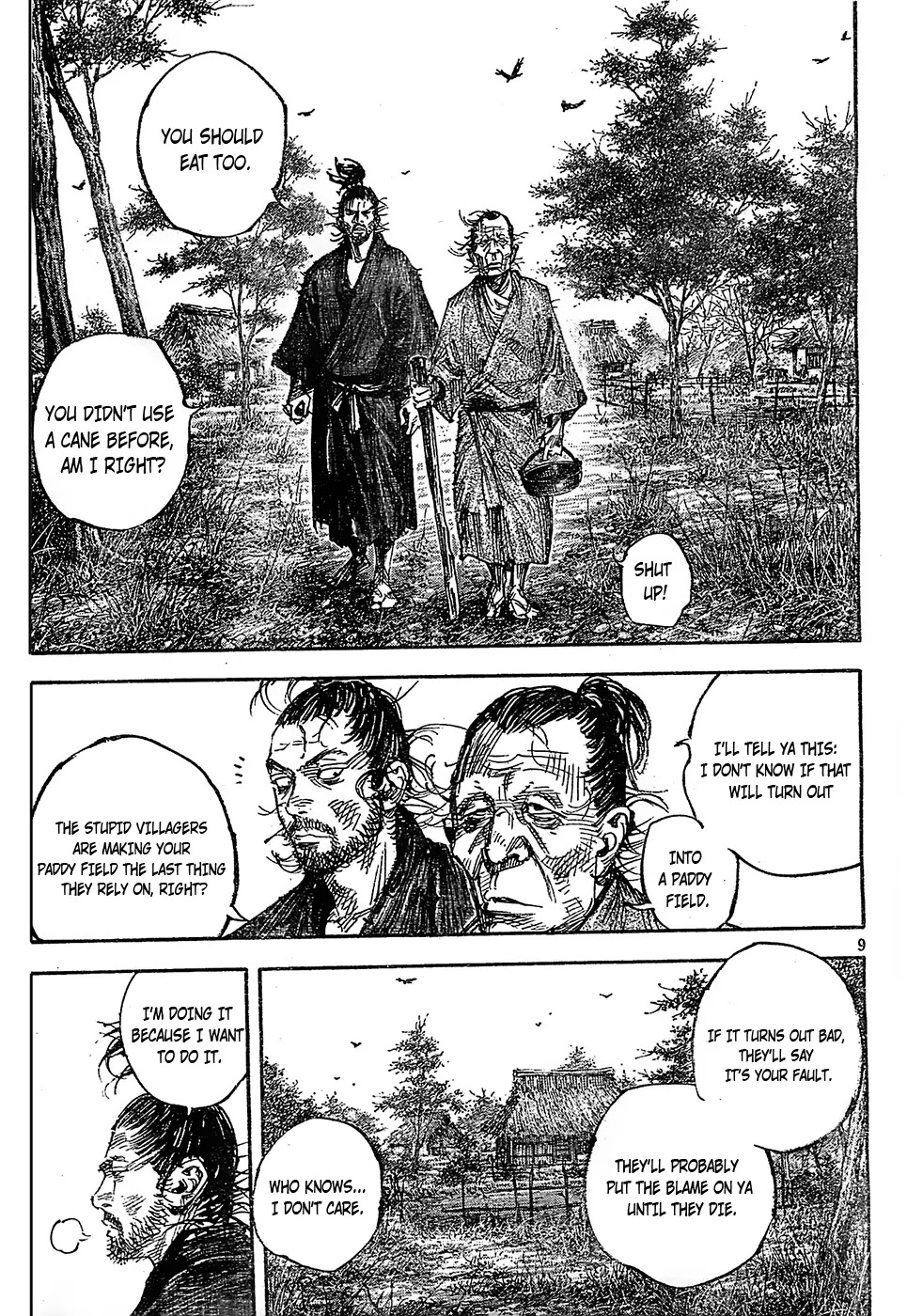 Vagabond manga, chapter 313, page 9 of 25