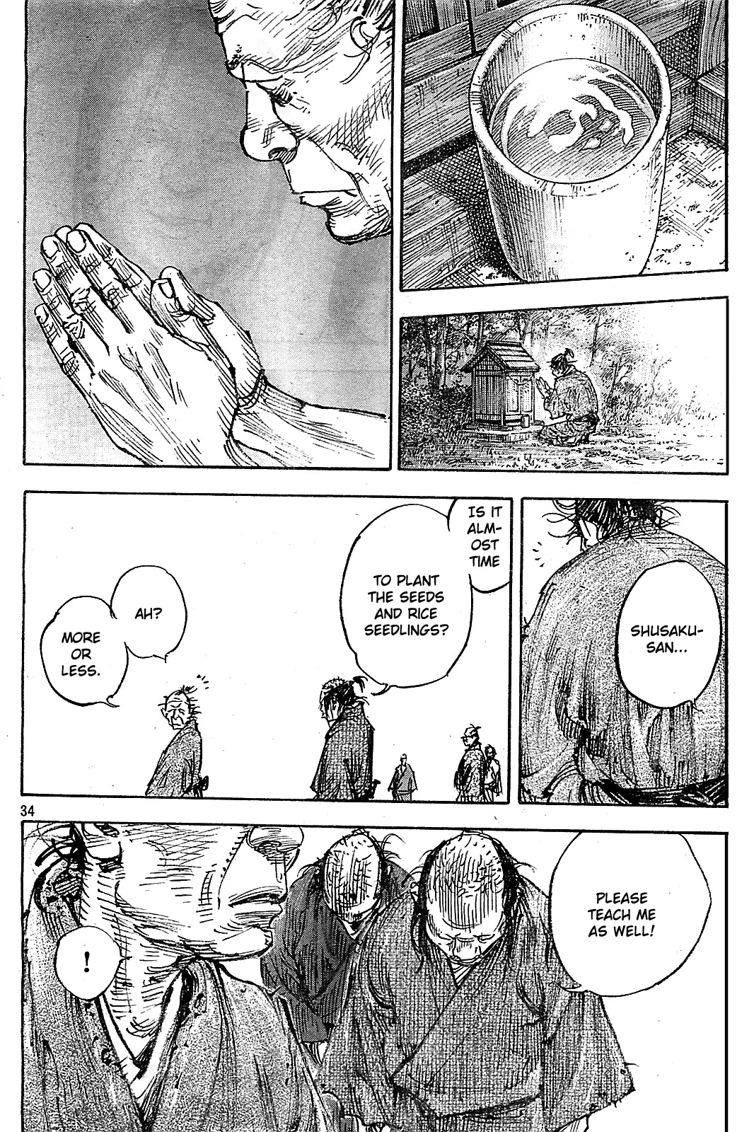 Vagabond manga, chapter 316, page 33 of 35