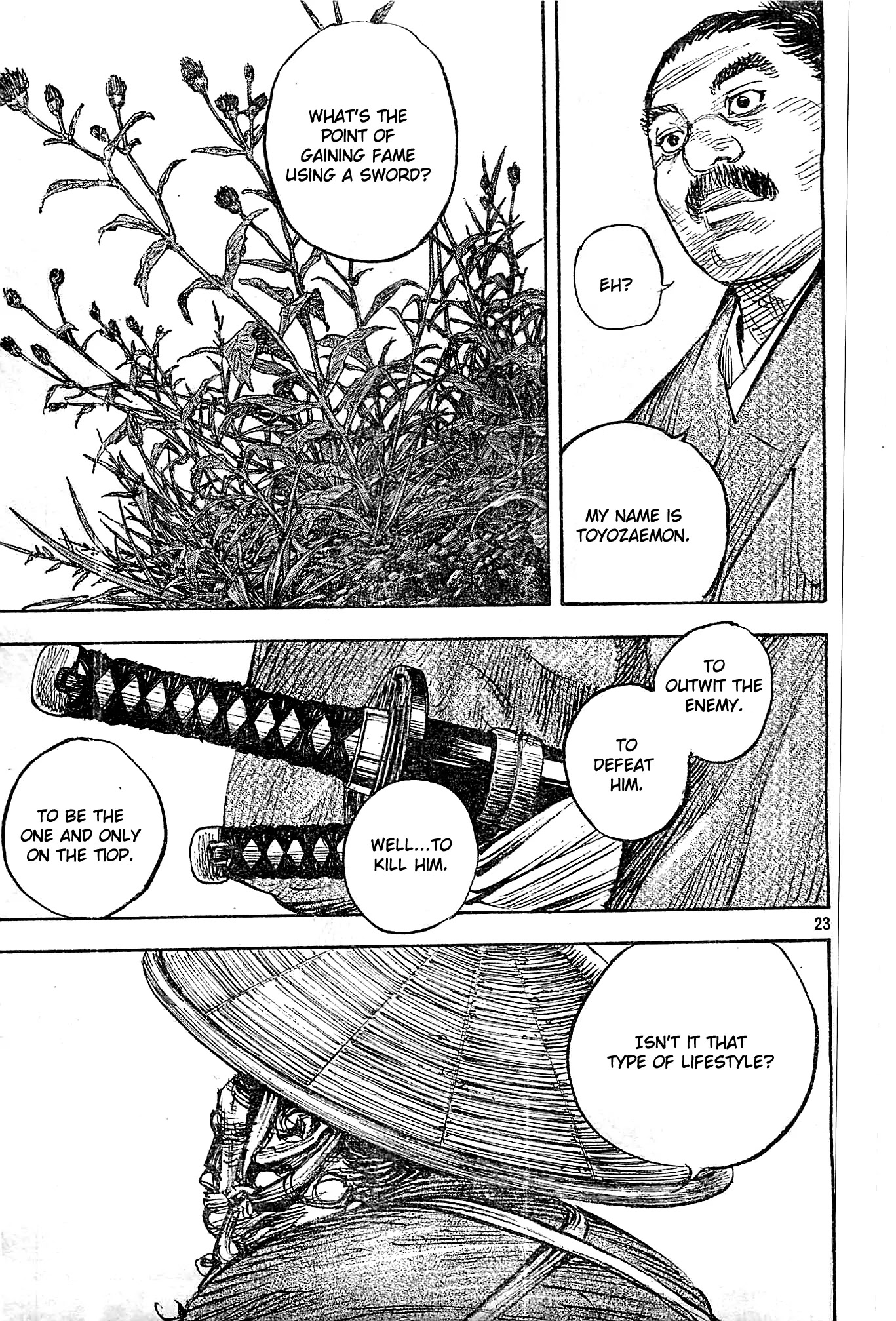Vagabond manga, chapter 320, page 23 of 27