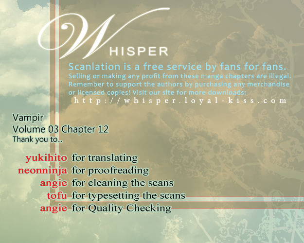 Vampir Chapter 12 page 1 - Chapter 12: Episode 3 - That Thing Called Living... Act. 3
