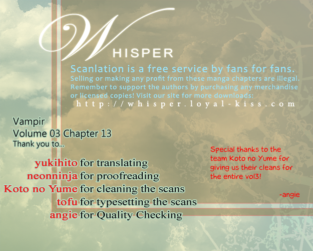 Vampir Chapter 13 page 1 - Chapter 13: Episode 3 - That Thing Called Living... Act. 4