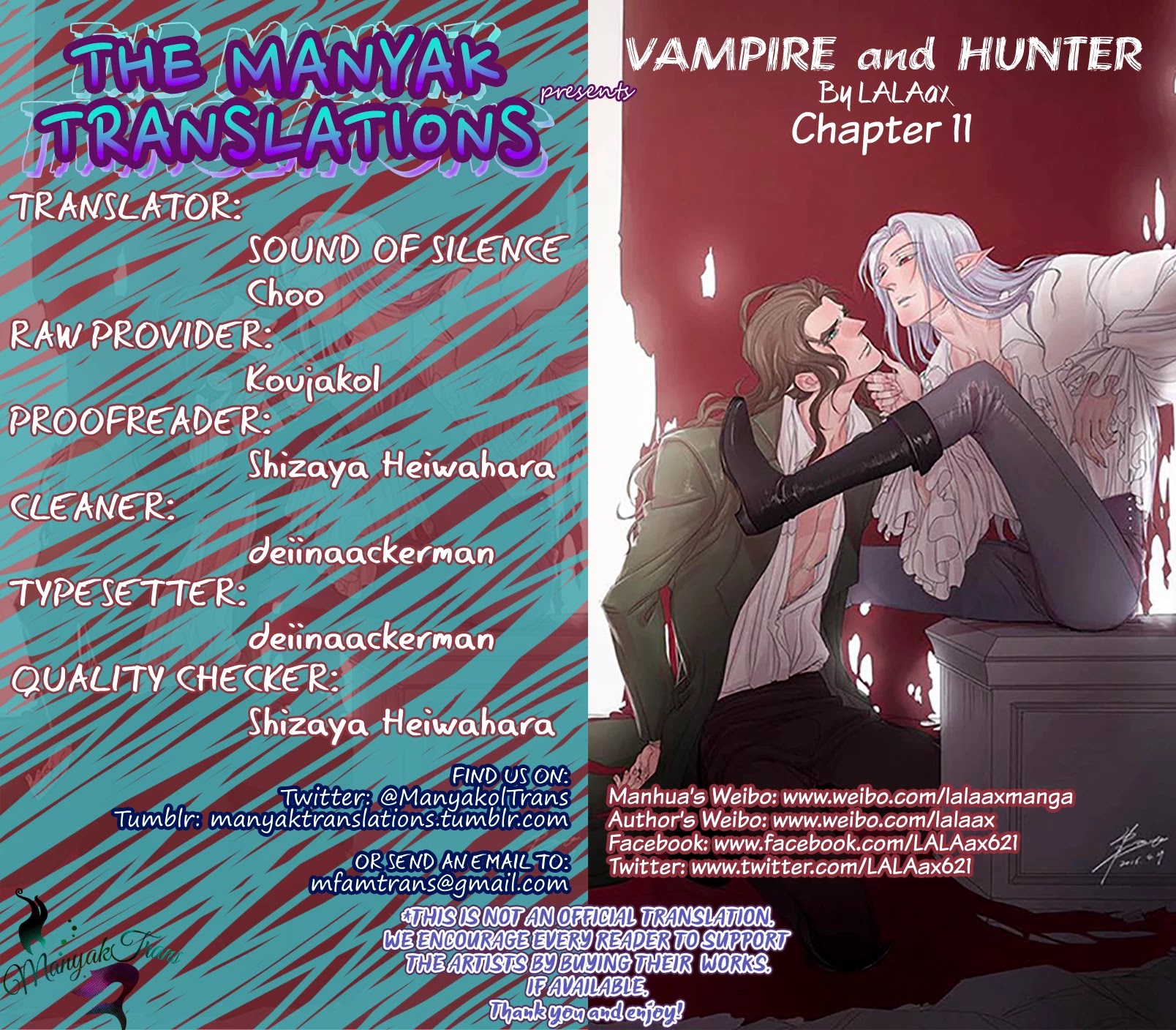 Vampire and Hunter Chapter 11 page 1 - Chapter 11