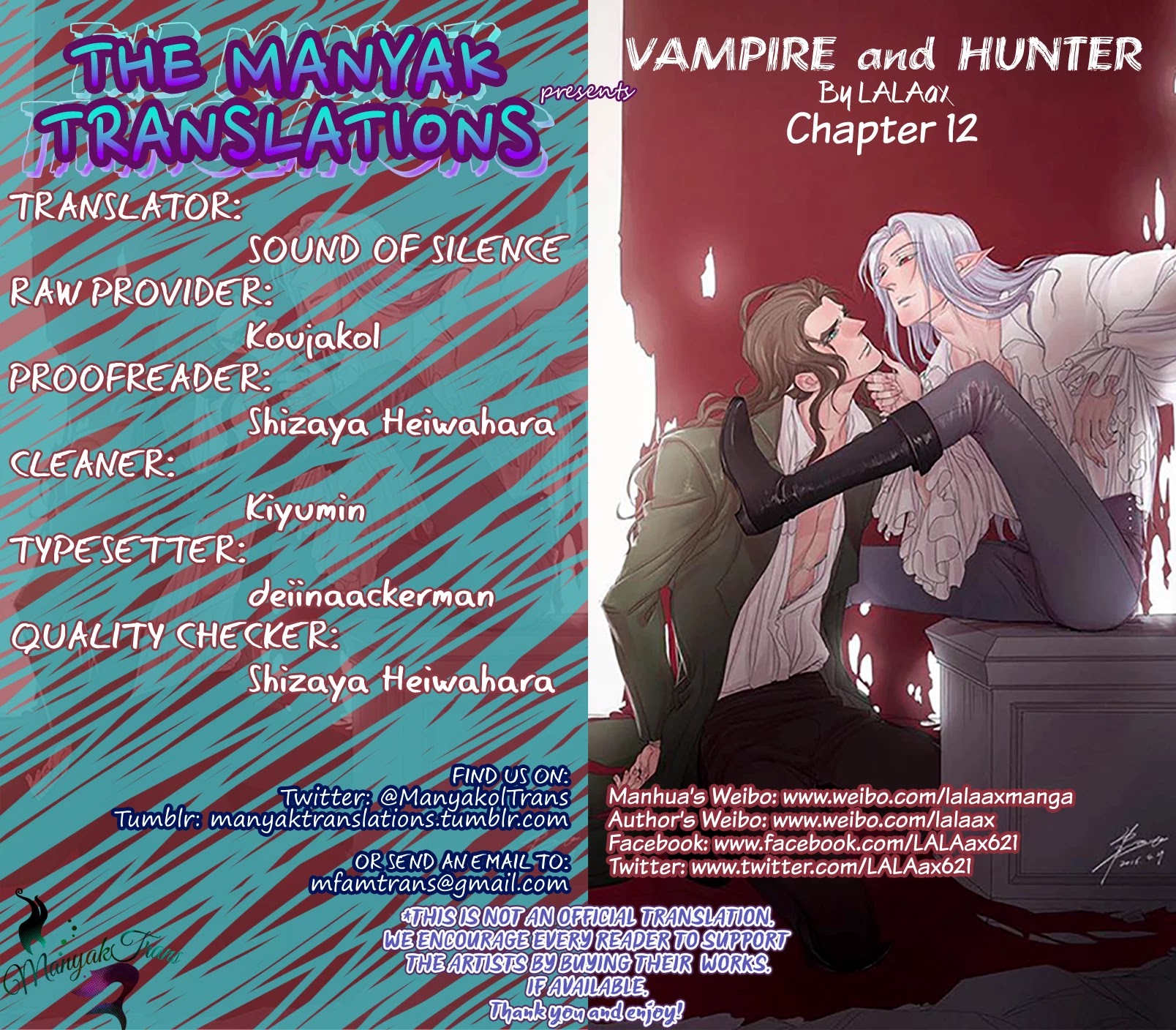 Vampire and Hunter Chapter 12 page 1 - Chapter 12