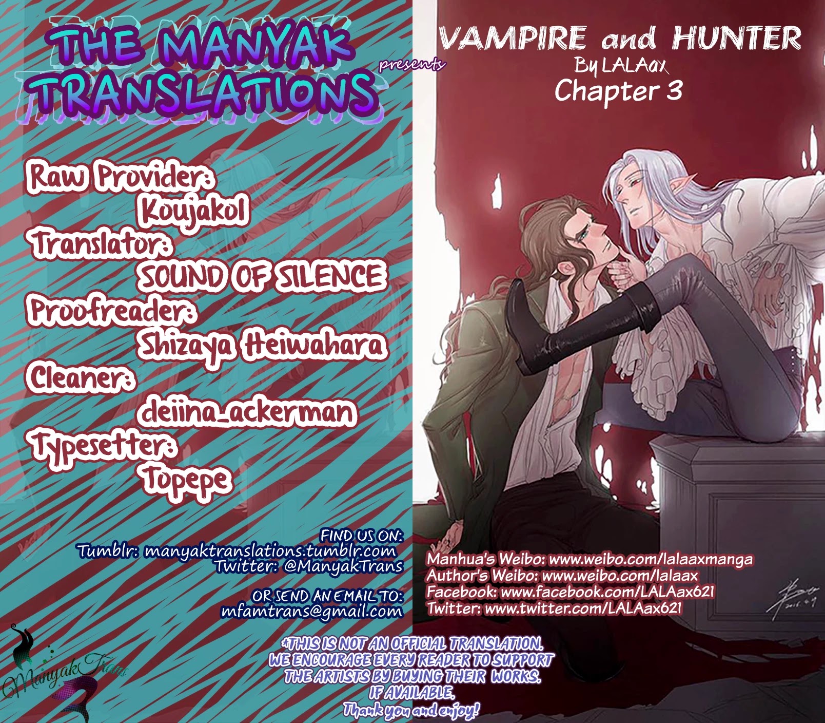 Vampire and Hunter Chapter 3 page 1 - Chapter 3
