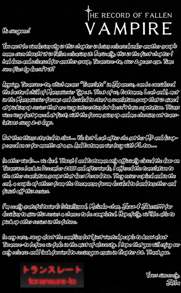 Vampire Juuji Kai - Fallen Vampire Chapter 19 page 1 - Chapter 19: All the Way Home