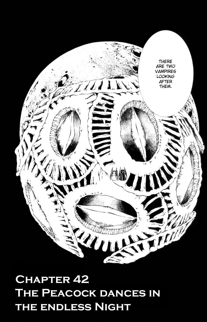 Vampire Juuji Kai - Fallen Vampire Chapter 42 page 4 - Chapter 42: The Peacock Dances in the Endless Night