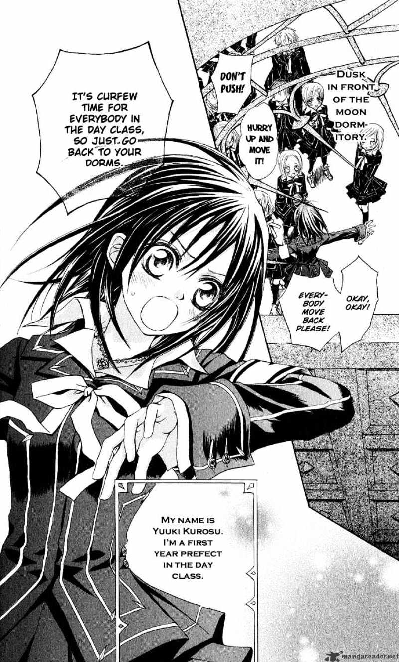 Vampire Knight Chapter 1 page 10 - Chapter 1 : The Night Class at Cross Academy