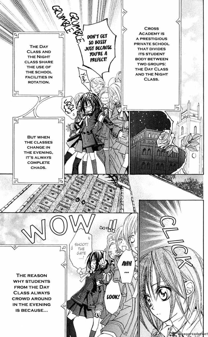 Vampire Knight Chapter 1 page 11 - Chapter 1 : The Night Class at Cross Academy