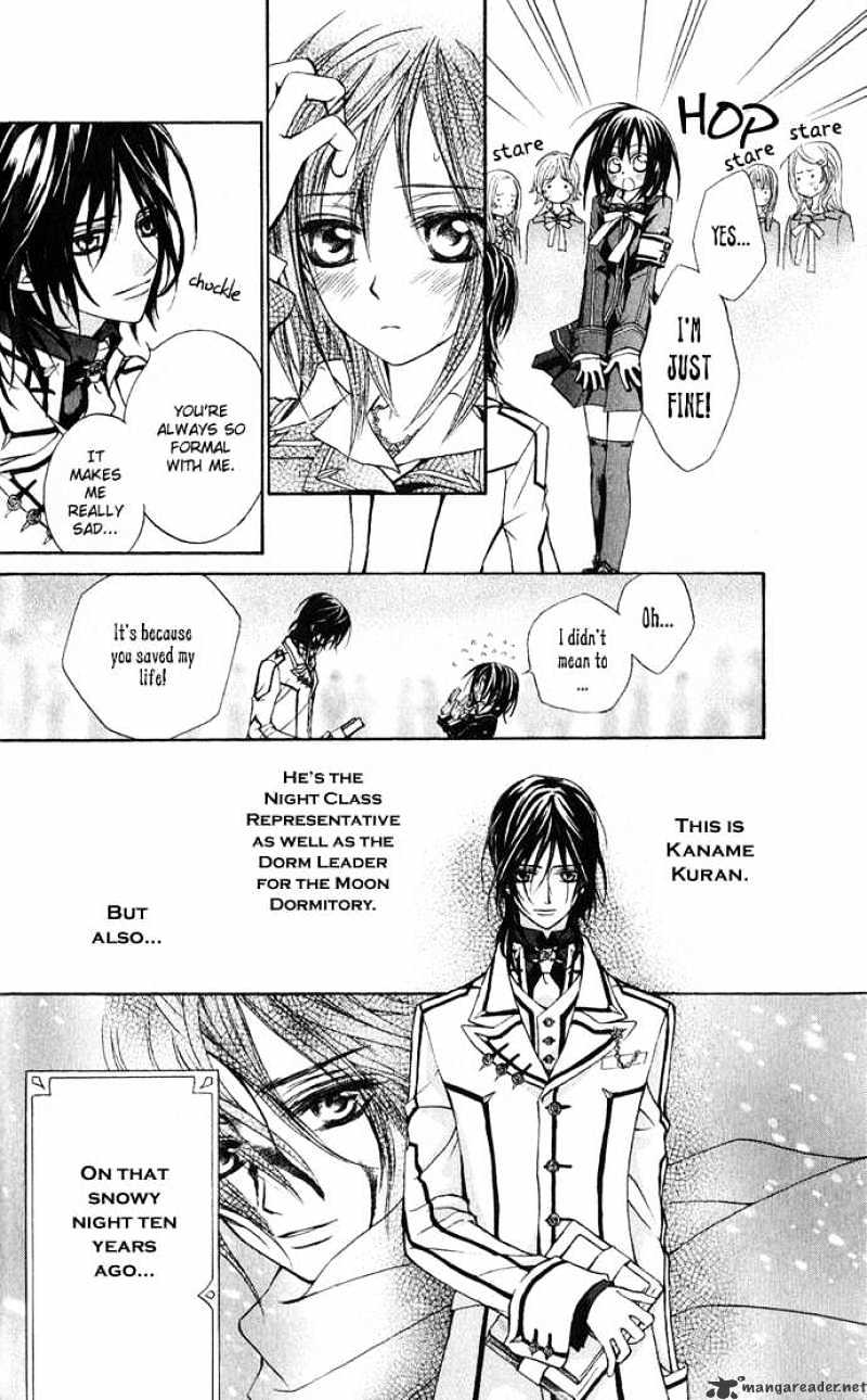 Vampire Knight Chapter 1 page 15 - Chapter 1 : The Night Class at Cross Academy