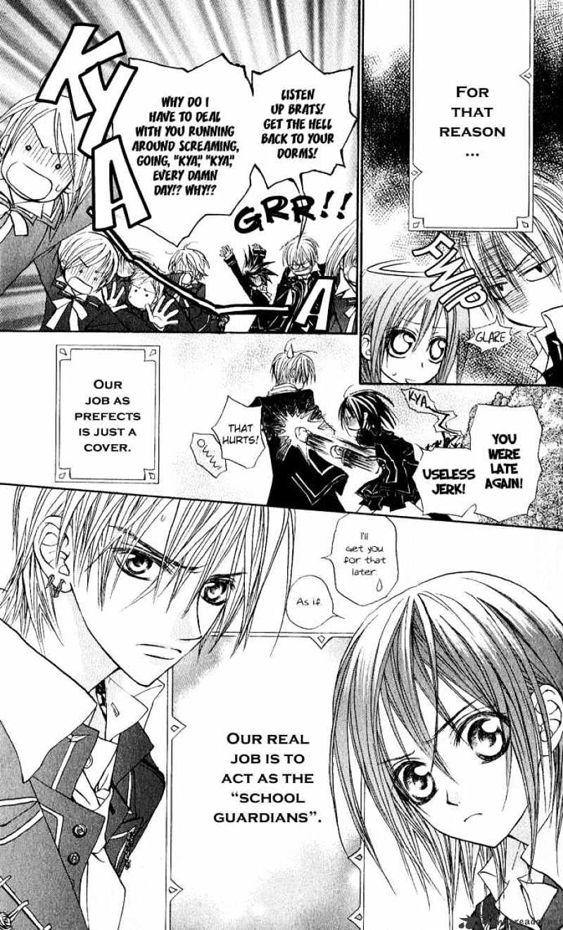 Vampire Knight Chapter 1 page 20 - Chapter 1 : The Night Class at Cross Academy