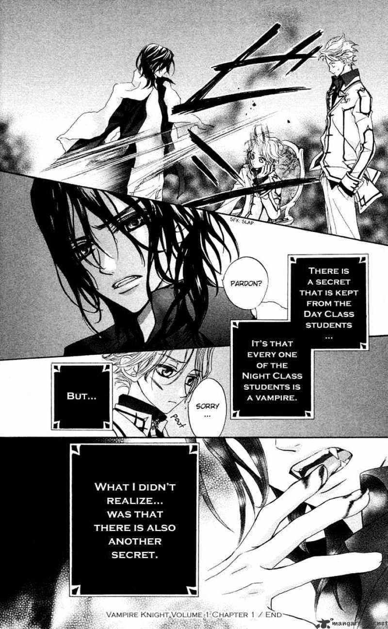 Vampire Knight Chapter 1 page 52 - Chapter 1 : The Night Class at Cross Academy