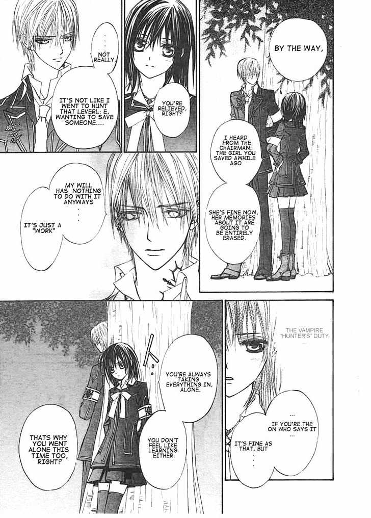 Vampire Knight Chapter 14 page 19 - Chapter 14 : The Late Arrival: A New Student